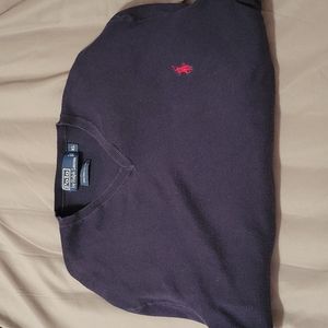 Polo Ralph Lauren XLarge Pima Cotton Navy V Neck Sweater